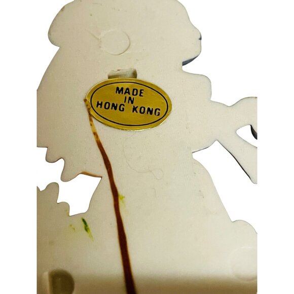 Vintage Ceramic Child-Themed Magnets Set Of 2 Magnetic Backing Refrigerator 4" x - Picture 6 of 7